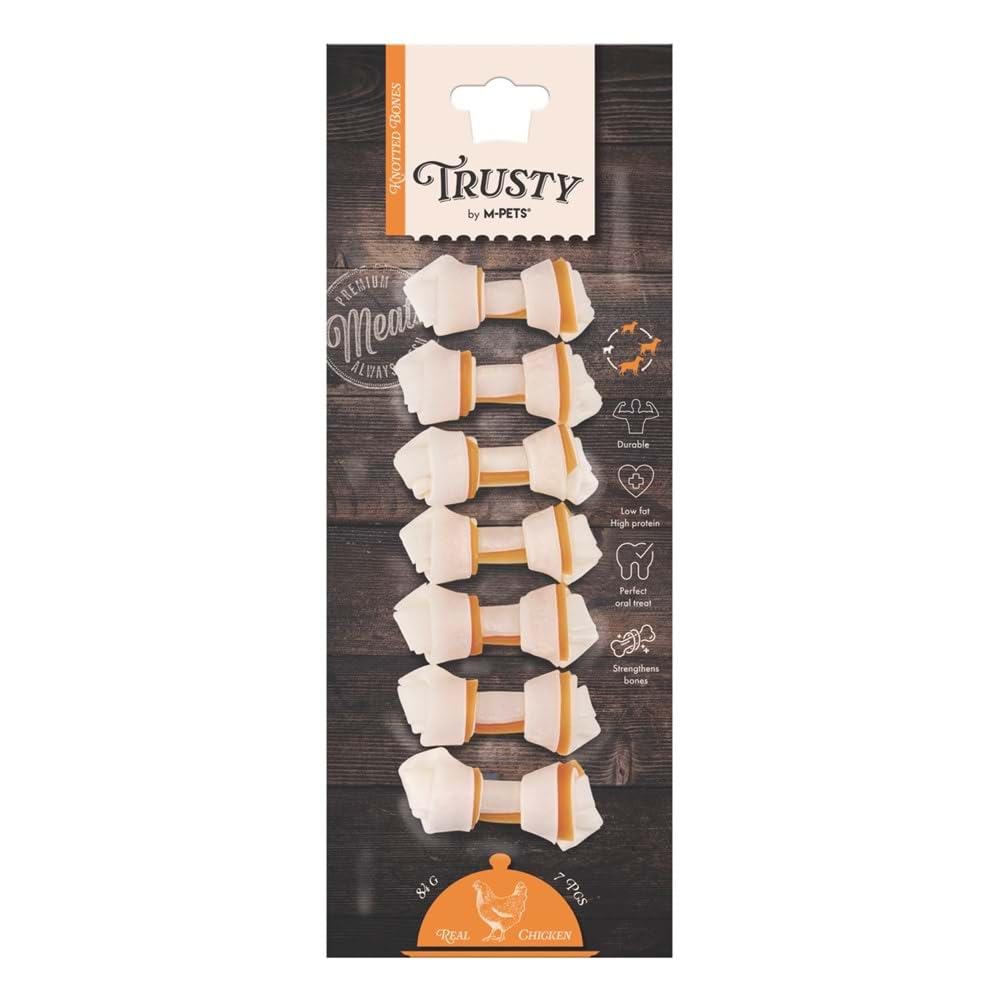M-PETS TRUSTY CHICKEN DÜĞÜMLÜ KEMİK 7Lİ 84GR/6,4CM