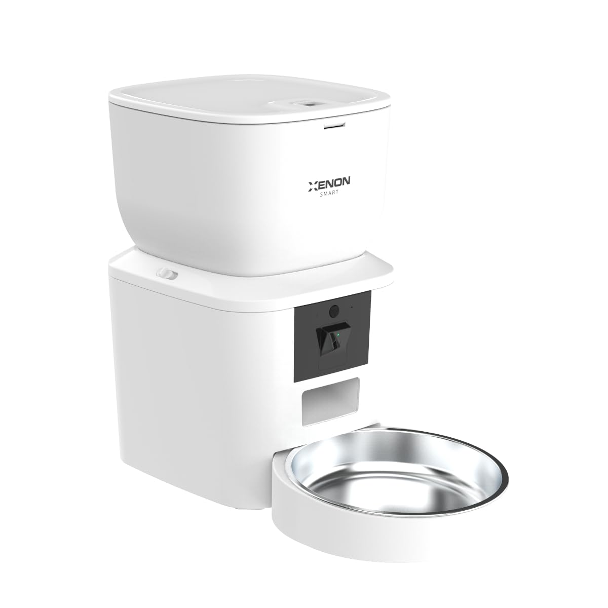 Xenon Smart Akıllı Otomatik Kedi Köpek Mama Kabı Mobil Uygulama ile Uzaktan Kontrol Gece Görüş Kameralı ve Sesli İletişim Programlanabilir Çelik Besleme Kasesi X8604