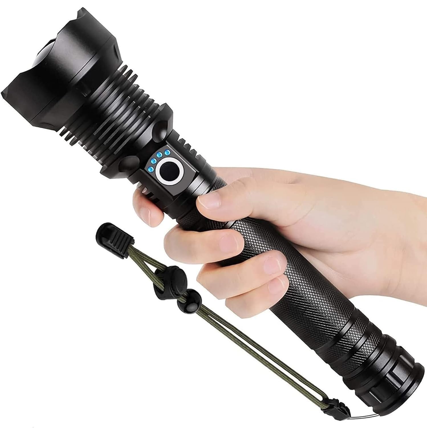 Valkyrie Şarjlı LED Ultra Güçlü El Feneri 2400mAh Zoom Darbeye Suya Dayanıklı 1. Kalite