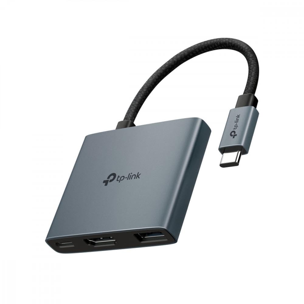TP-Link UH3020C, 4K 60Hz HDMI, 100W Hızlı Şarj, 1x Type-A, 3'ü Bir Arada USB-C Hub