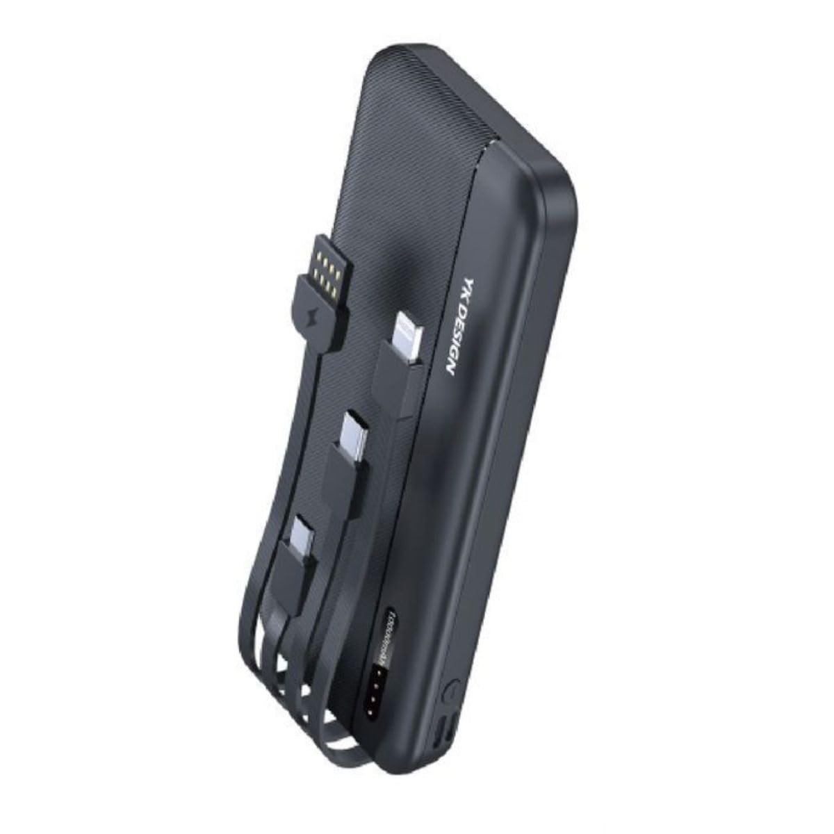 Buffer 1000 mAh Micro Type-C USB Lightning 4 Kablolu Hızlı Kablosuz Şarj Powerbank - Siyah, PRA-11897896-9095