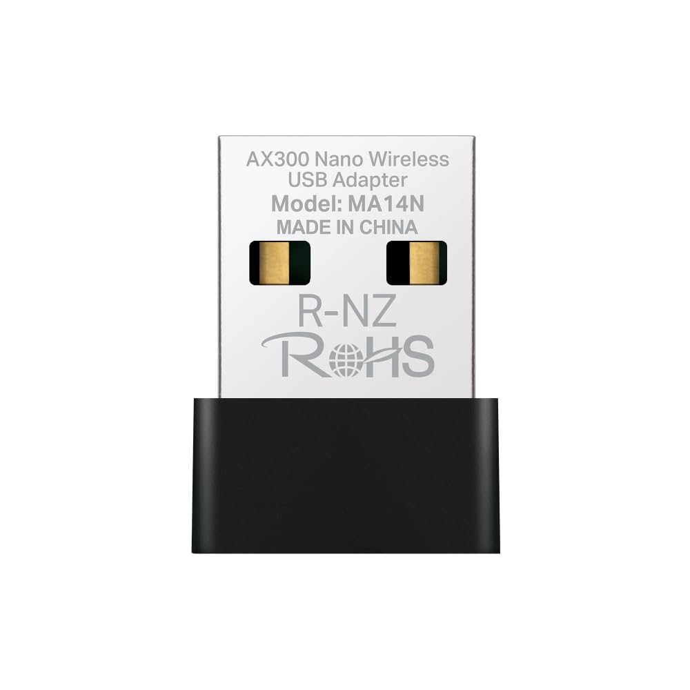 Mercusys MA14N | AX300 Mbps Nano USB Wi‑Fi 6 Adaptör | Kolay Kurulum | Windows & Linux Uyumlu | Tak‑Çalıştır