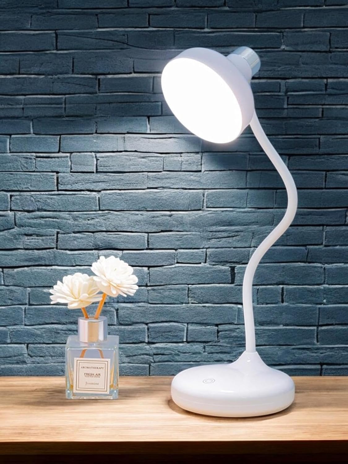 Coverzone 36cm Modern Masa Lambası Felexible Boyun Tasarımı Oturma Odası Başucu Lambası Restoran Bar Masa Lambası USB Şarj Edilebilir Masa Lambası 1978