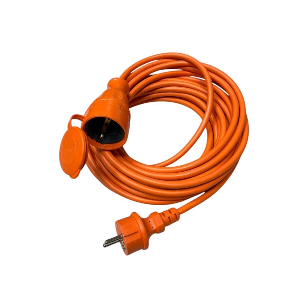 20 Metre Seyyar Uzatma Kablosu – 3x1.5mm² Kablo, IP44 Koruma, Turuncu Renk, Fransız Tipi Fiş, 250V/16A, Dış Mekan Uyumlu Bylion