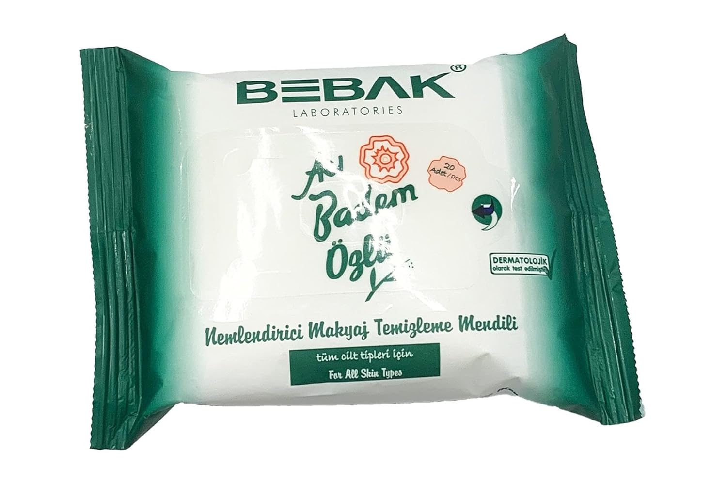 Bebak Acı Badem Sütlü Makyaj Temizleme Mendili 20'li
