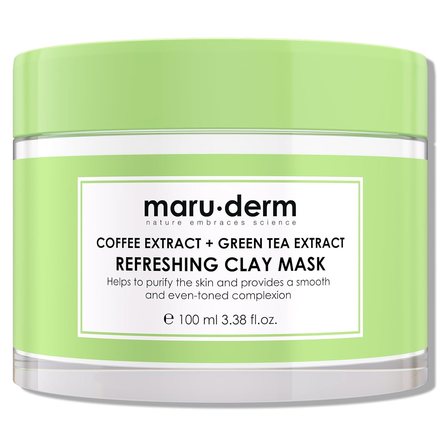Maru.Derm Kahve Özü + Yeşil Çay Özü Ferahlatıcı Kil Maskesi 100 ml