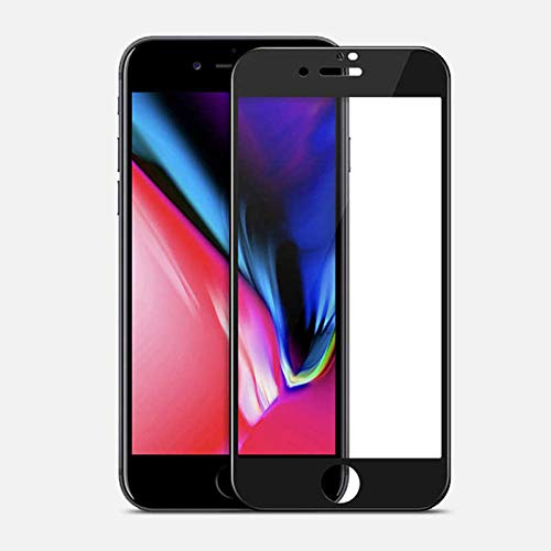 Elfia Apple iPhone 8 Plus ile Uyumlu Ekran Koruyucu Nano Tam Kapatan, Fib Siyah