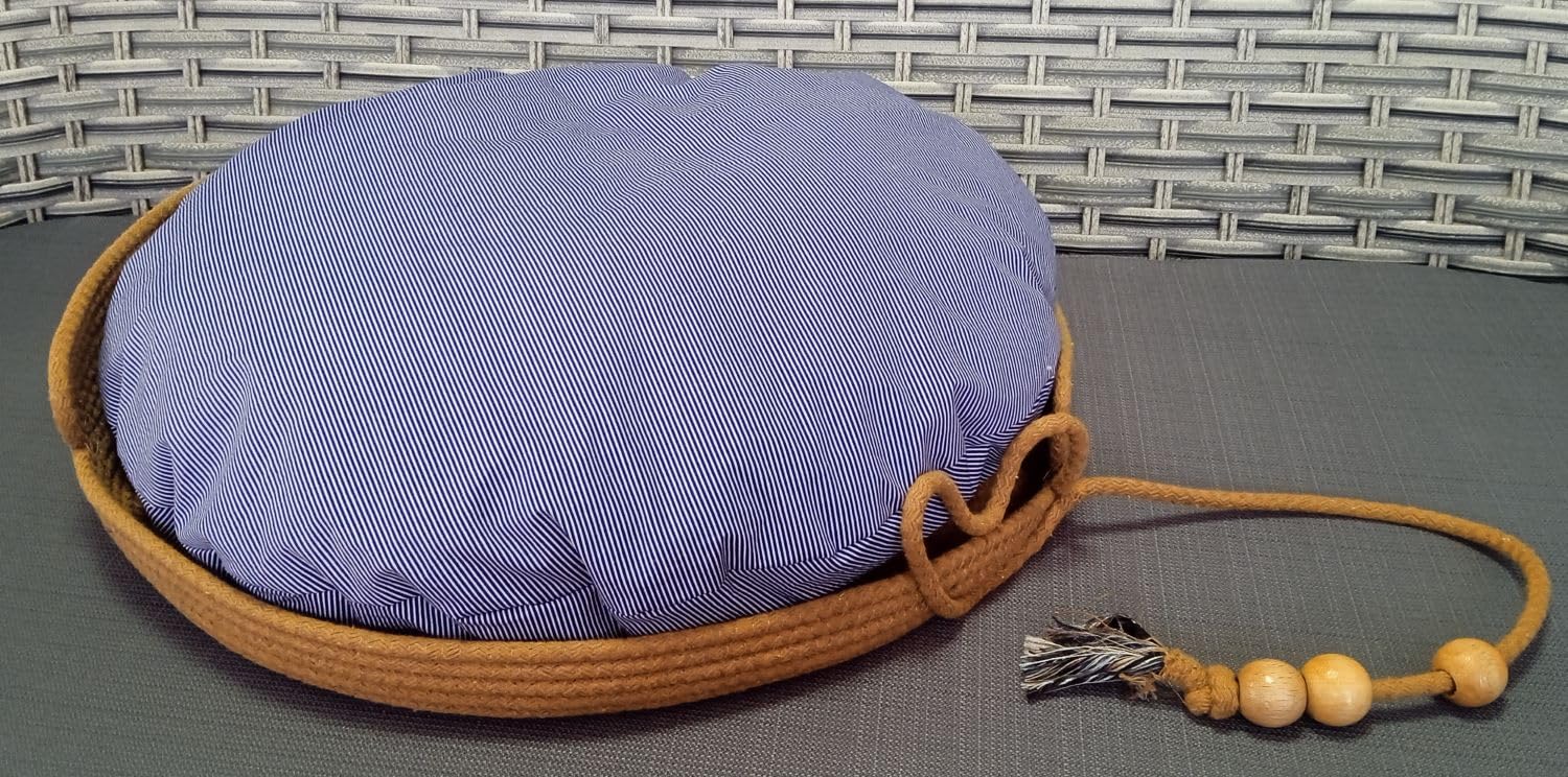 45CM KEDİ KÖPEK YATAĞI ELYAF YATAKLI KAHVERENGİ