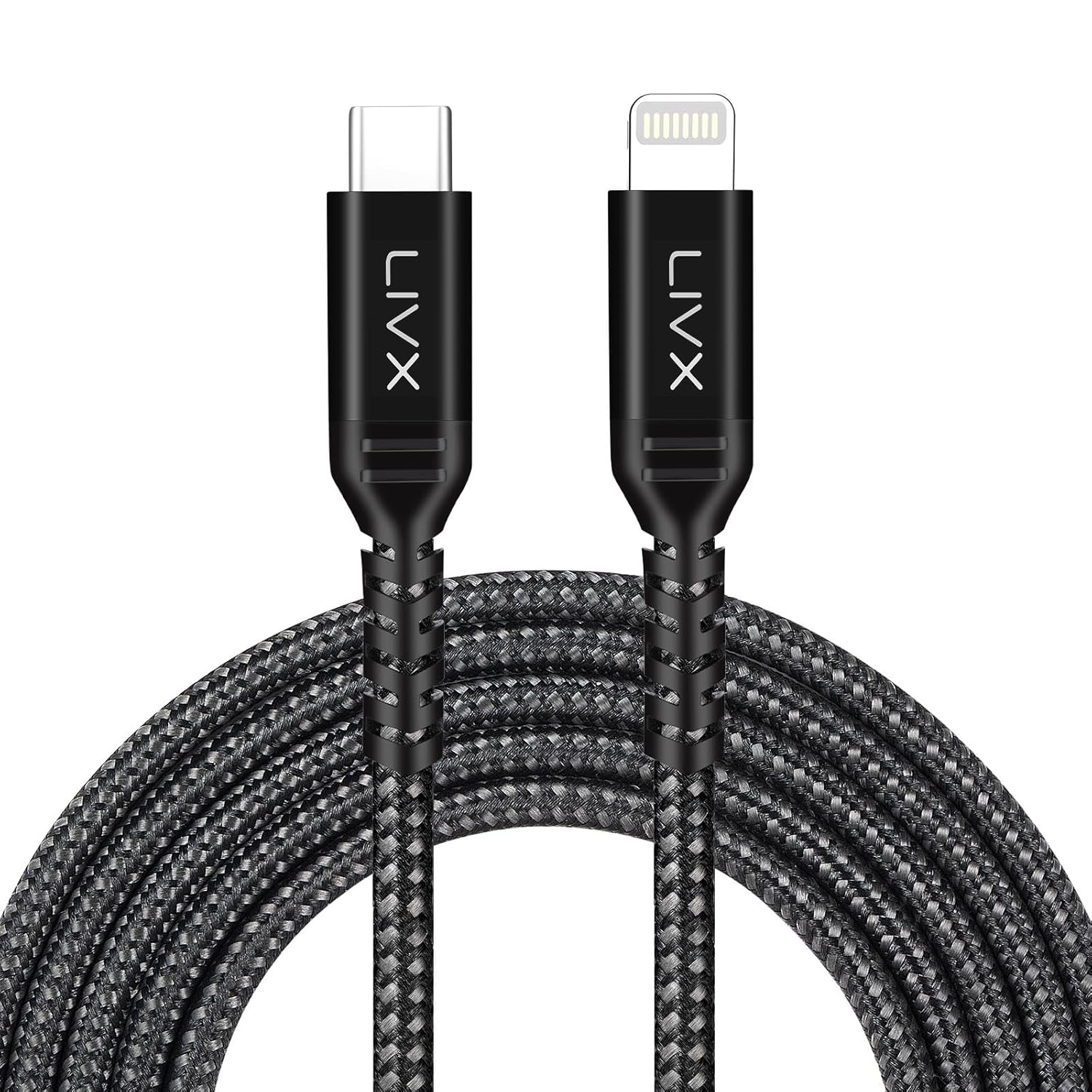 LivX Safe 27W Type C to Lightning 2 Metre Örgülü iPhone Hızlı Şarj Kablosu YLT-02