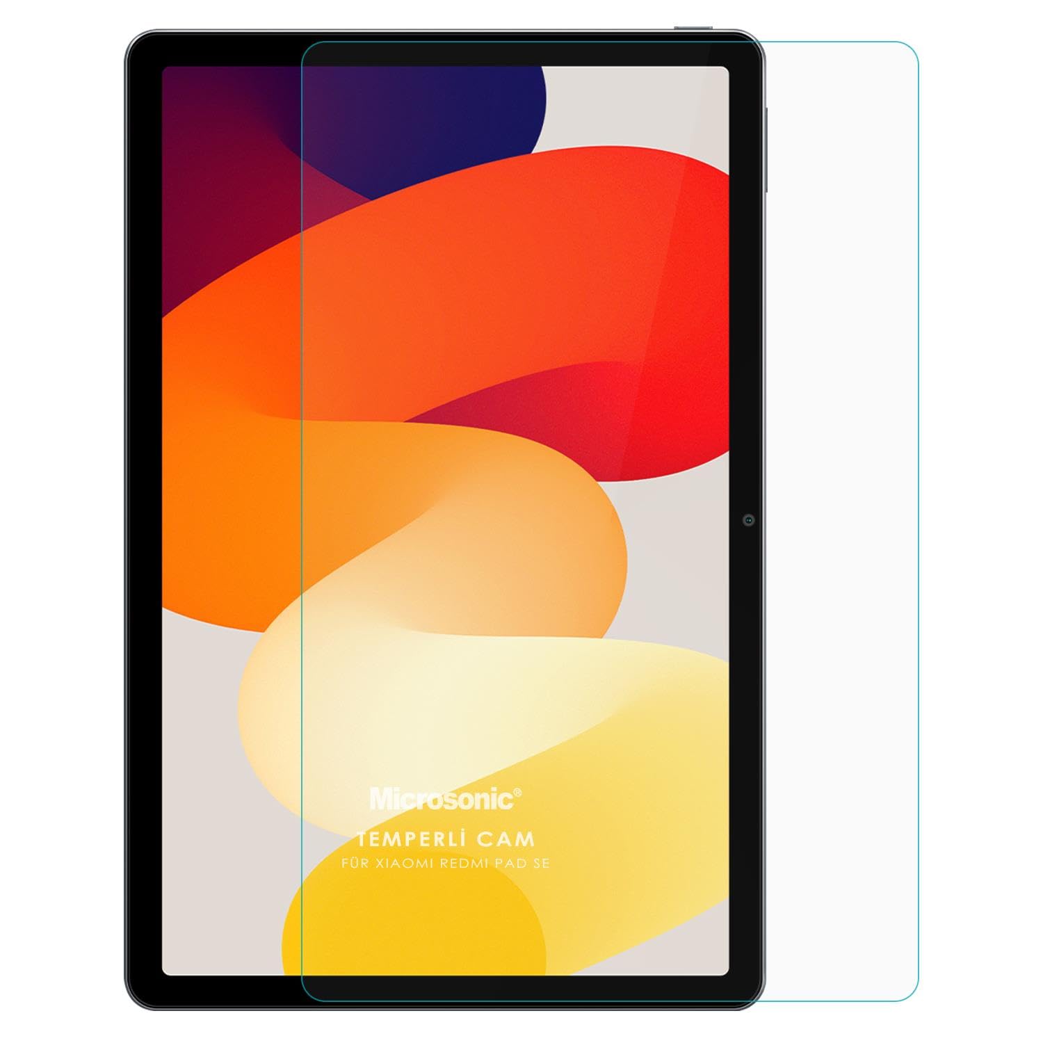 Microsonic Xiaomi Redmi Pad SE 8.7 Tempered Glass Cam Ekran Koruyucu [Redmi Pad SE 8.7 ile Uyumlu Ekran Koruyucu - Şeffaf]