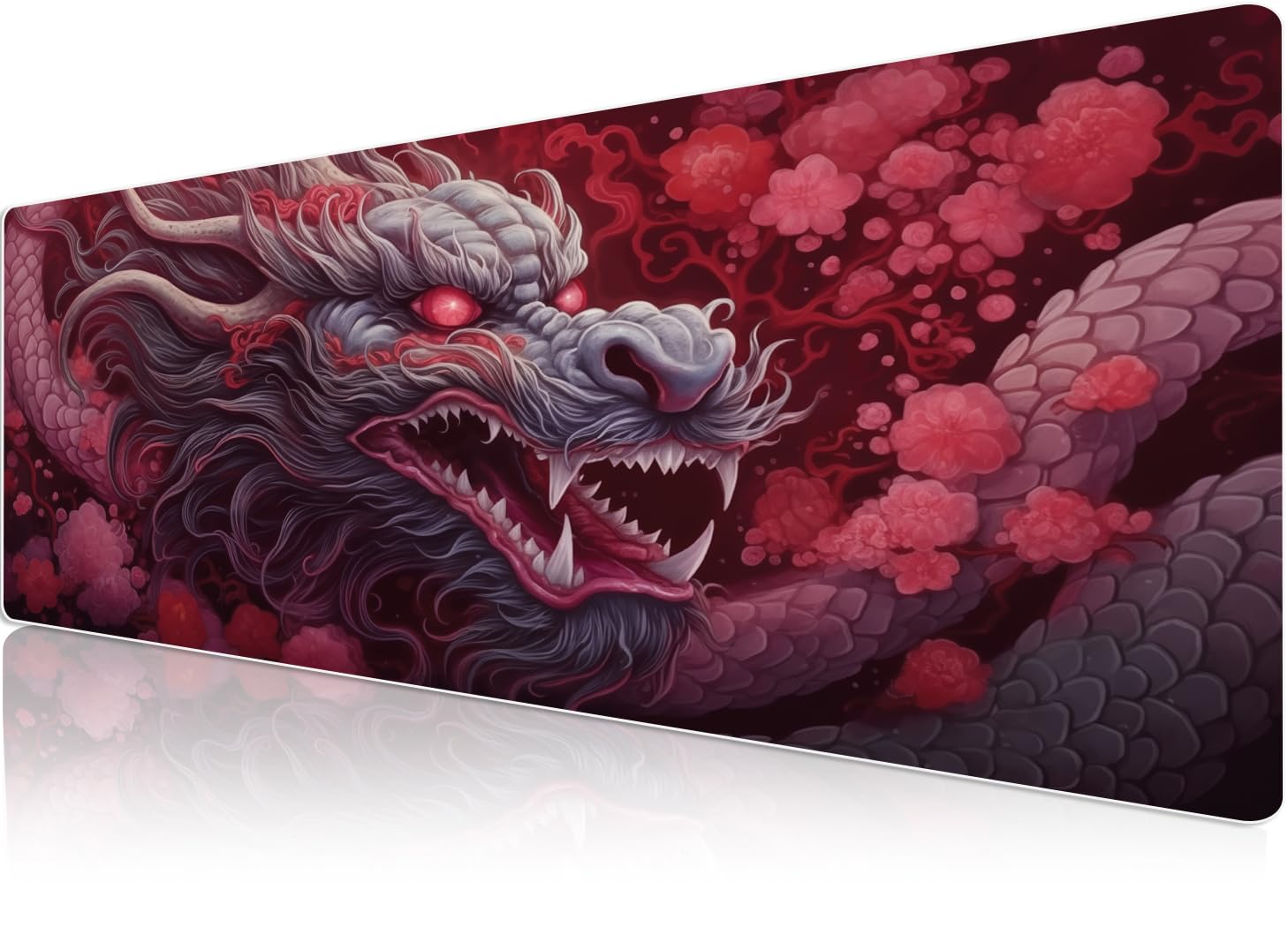Klasse Pro - 10 Farklı Model Dikişli Kenar 90x40 cm Oyuncu Gaming Mouse Pad (Fury Longhua, 90x40 cm)
