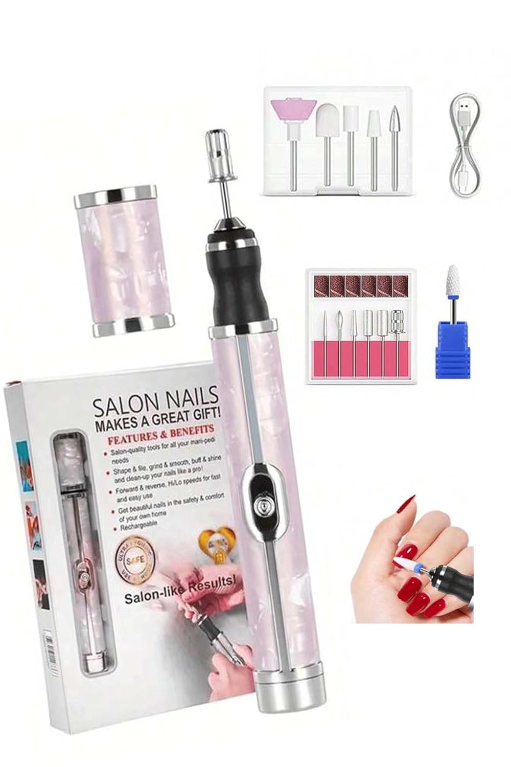 MOBEE 13 In 1 Şarjlı Tırnak Törpüsü Set Tırnak Frezesi Manikür Ve Pedikür Cihazı