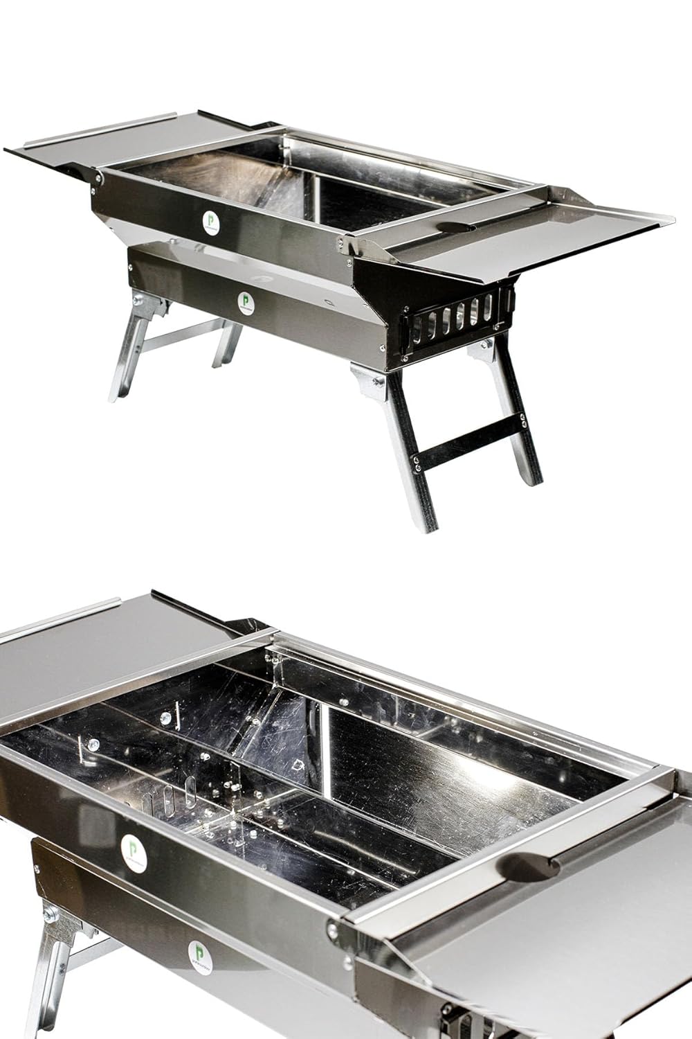 pratikoutdoor Katlanır Krom Mangal, Katlanır Kapaklı Ve Ayaklı Mangal 30 Cm x 40 Cm