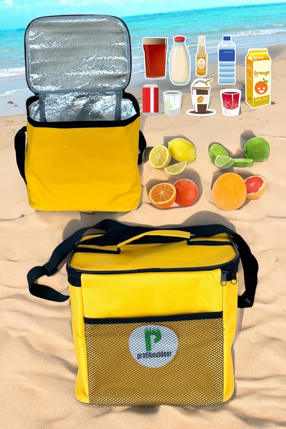 pratikoutdoor Termos Çanta, Alüminyum Folyo Kaplamalı Yüksek Yalıtımlı 15 Litre