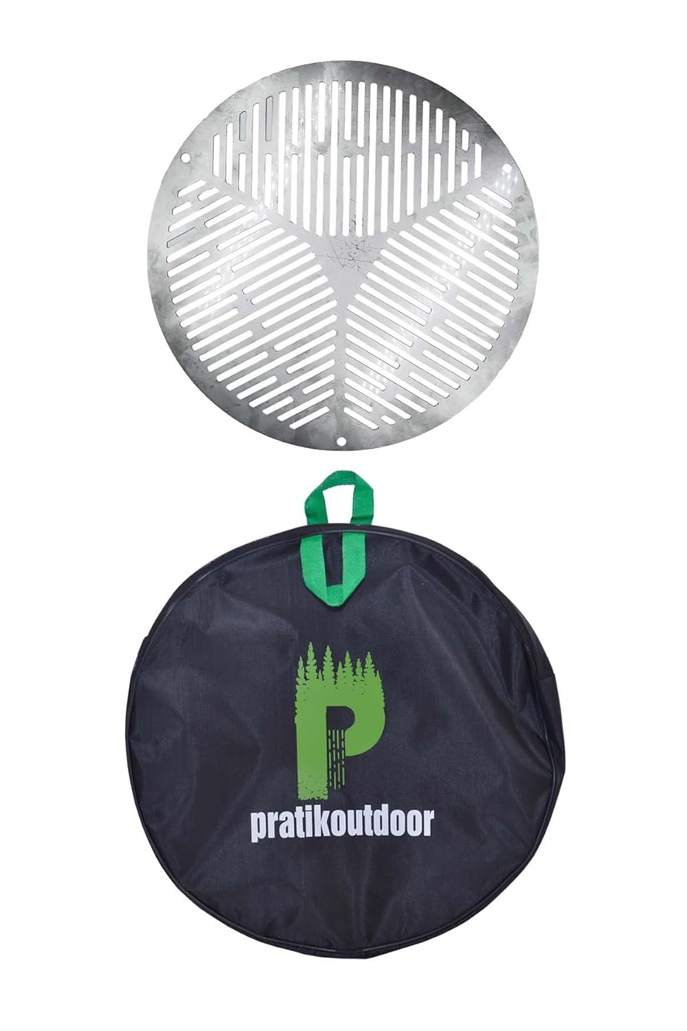 pratikoutdoor Yuvarlak Paslanmaz Çelikten Izgara Ve Taşıma Çantası