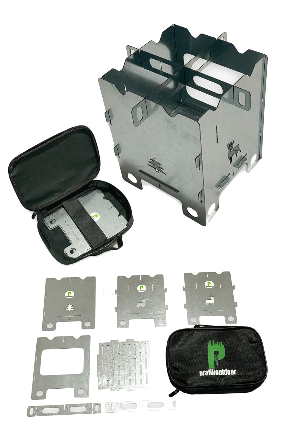 pratikoutdoor Paslanmaz Ateş Kutusu, Firebo Cm, Katlanır Mini Soba, Kamp Sobası