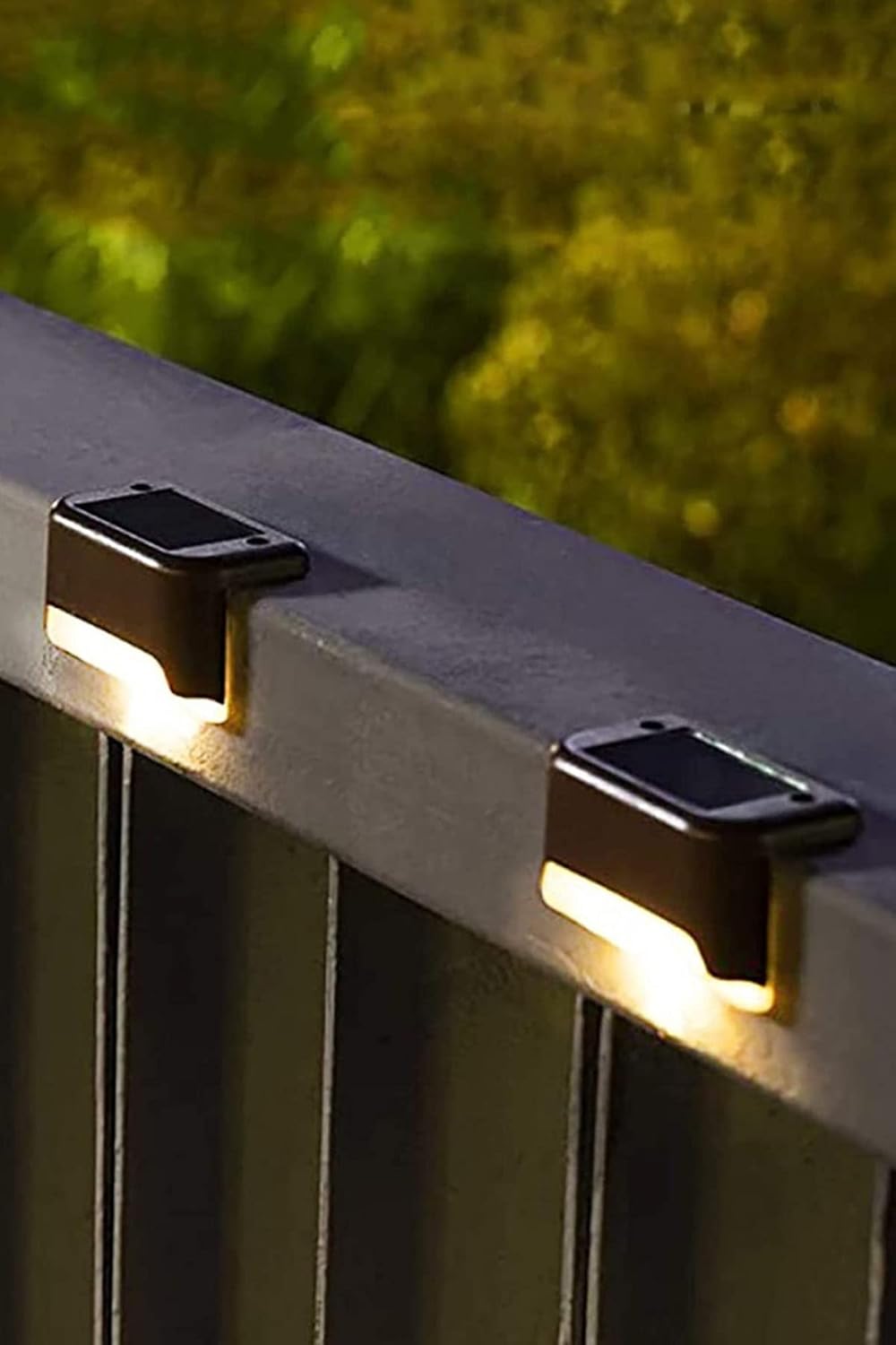 ADAPTOLL Güneş Enerjili Basamak Işıkları Led Solar Güneş Enerjili, Merdiven, Veranda, Bahçe, Balkon ve Çit Lambası, Köşebent, Yollar vb. Su Geçirmez Water Proof Solar Lamba Gün Işığı (Siyah, 8 Adet)