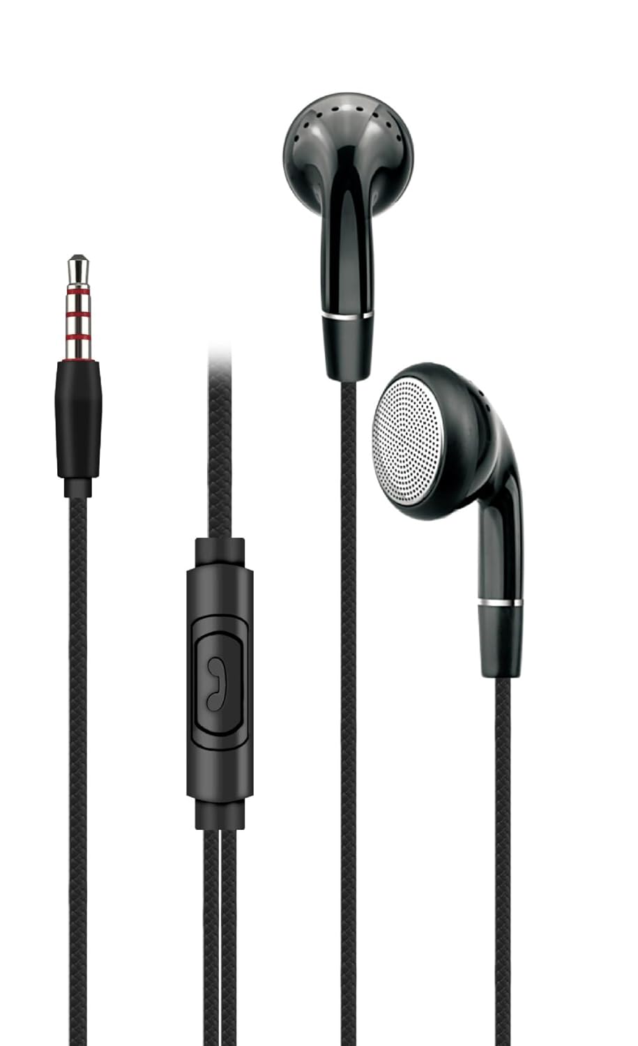 HEARTZ K105 STEREO 130 CM KLASİK ÇİVİ JACK EFSANE DÜZ MODEL DAHİLİ MİKROFONLU KABLOLU HİFİ HD SES KABLOLU KULAKLIK (SİYAH)