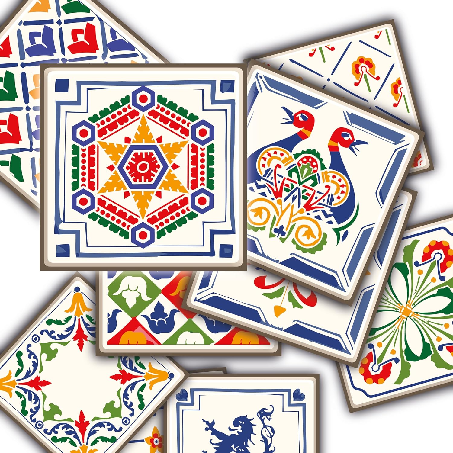 Tink Kendinden Yapışkanlı Oyun Desenli Pvc Karo, Yapışkanlı Fayans Kaplama, Fayans Çıkartması, Zemin Duvar Karosu 10x10 cm (20 Adet/0,20 m2)