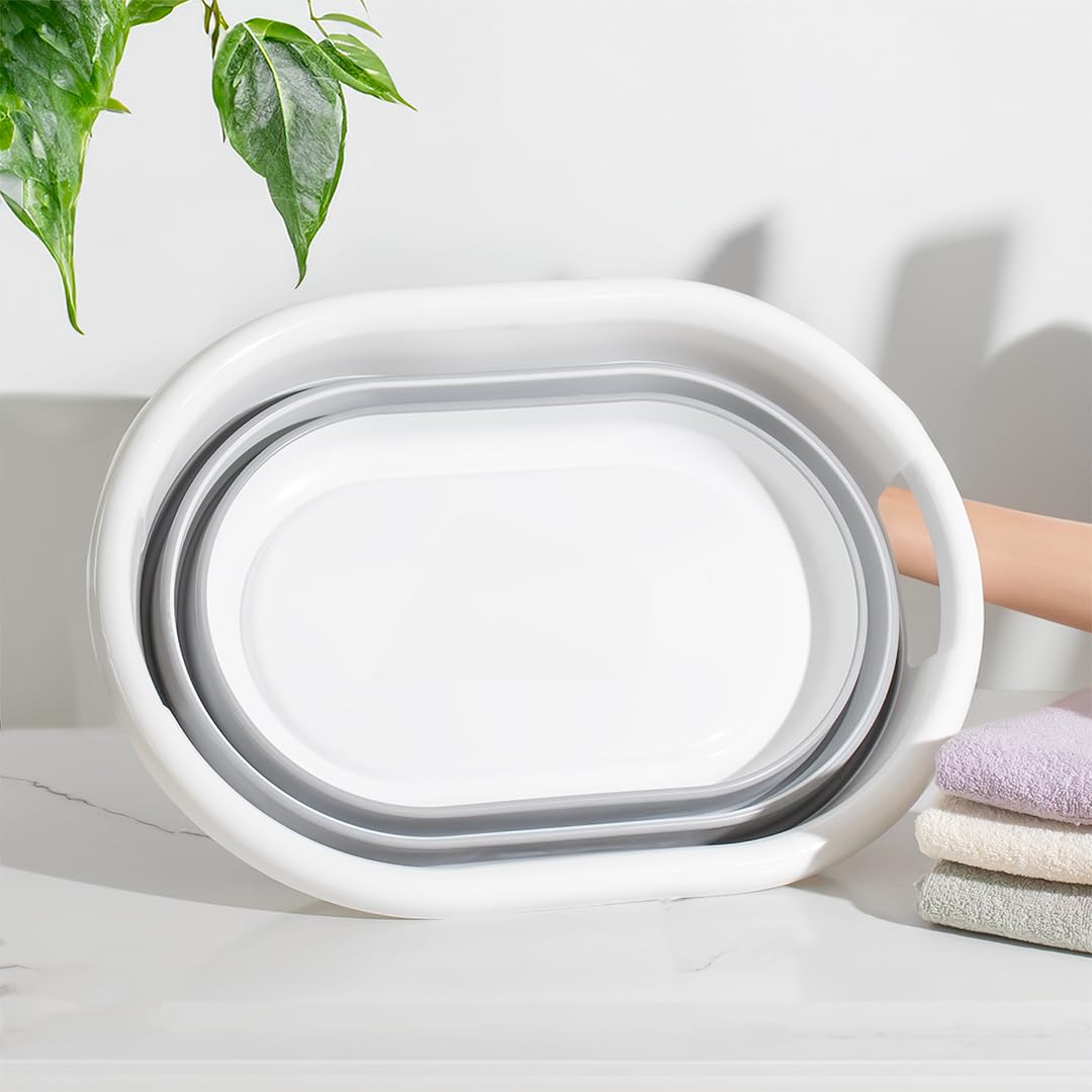 Porsima LA-550 Katlanabilir Çamaşır Sepeti Akordiyon Katlanır Sele Sepet Silikon Çamaşır Sepeti 26 L