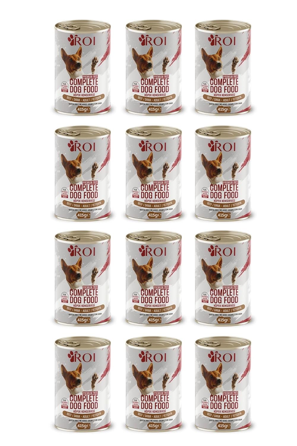 Roi Dana Etli Yüksek Proteinli Yetişkin Köpek Konservesi 415 Gr x 12 Adet