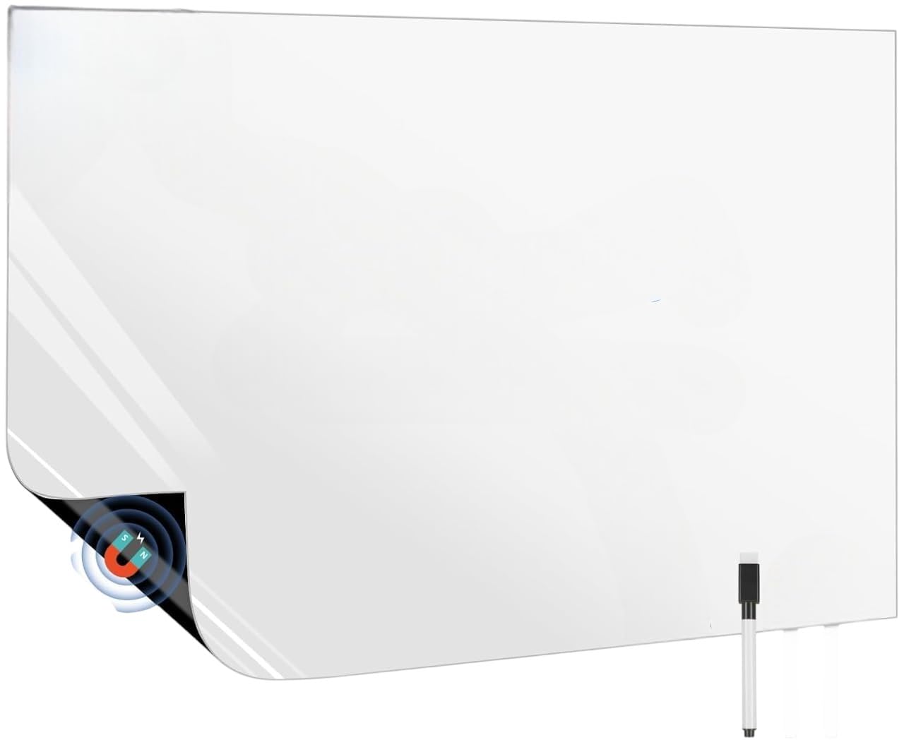 AEE® Mıknatıslı Beyaz Tahta Magnet Planlayıcı | Silgili Mıknatıslı Kalem Hediyeli | 35x50cm | Çocuk Karalama Tahtası Spor Okul Yemek Not Alma