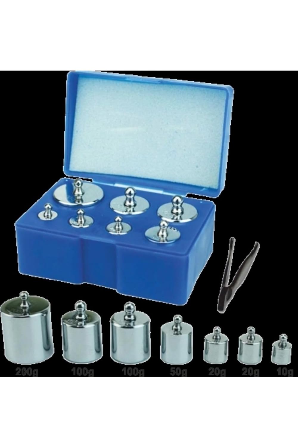 Diamond Terazi 8 Parça Ağırlık Paslanmaz Krom Gram Seti (300gr-200gr-100gr-50gr-20gr-10gr)