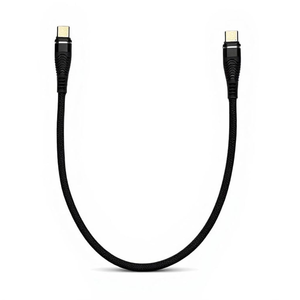 Coverzone Type-C to Type-C Kablo 30 cm – 60W Hızlı Şarj ve 5Gbps Veri Aktarımı | Dayanıklı Örgü Kaplama, Telefon, Tablet ve Laptop Uyumlu