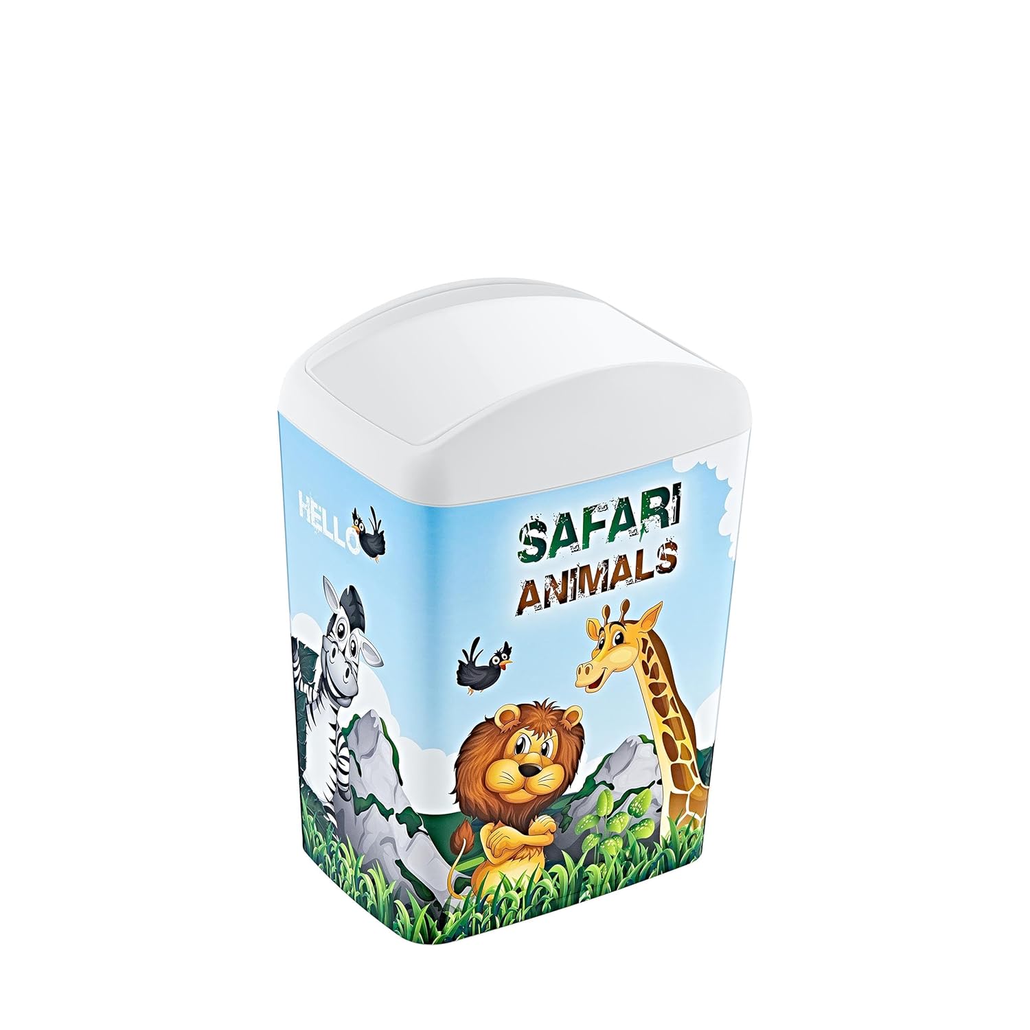 Smartware Soft Resimli Çöp Kutusu Döner Kapak 10 LT SAFARİ
