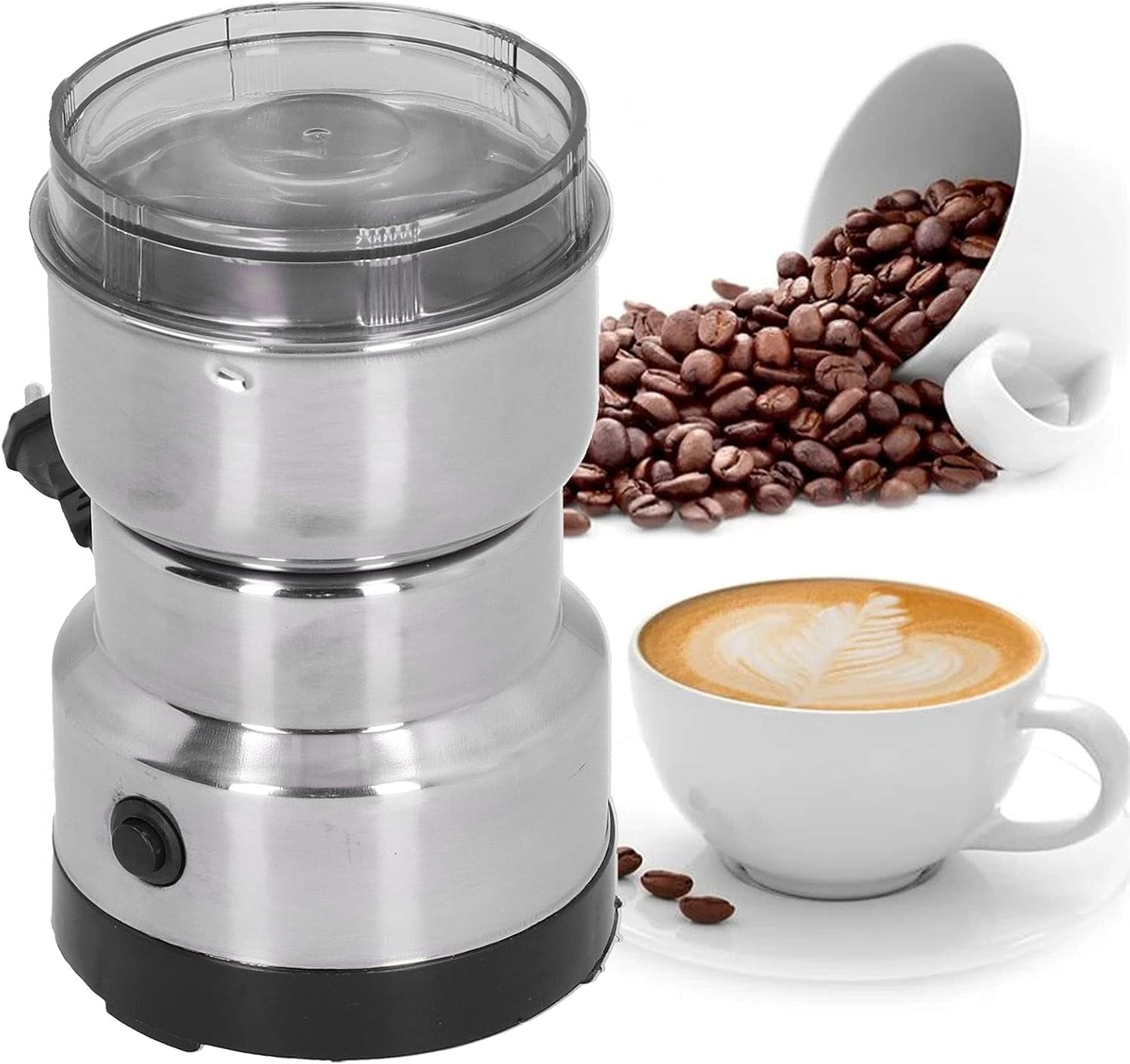 NetMarkt Mini Baharat Kahve Öğütücü Elektrikli Hızlı Öğütücü Çok İşlevli Parçalama Makinesi Kuru Tahıl Değirmeni Baharat Tohumları Pirinç Çekirdeği Çeşniler için