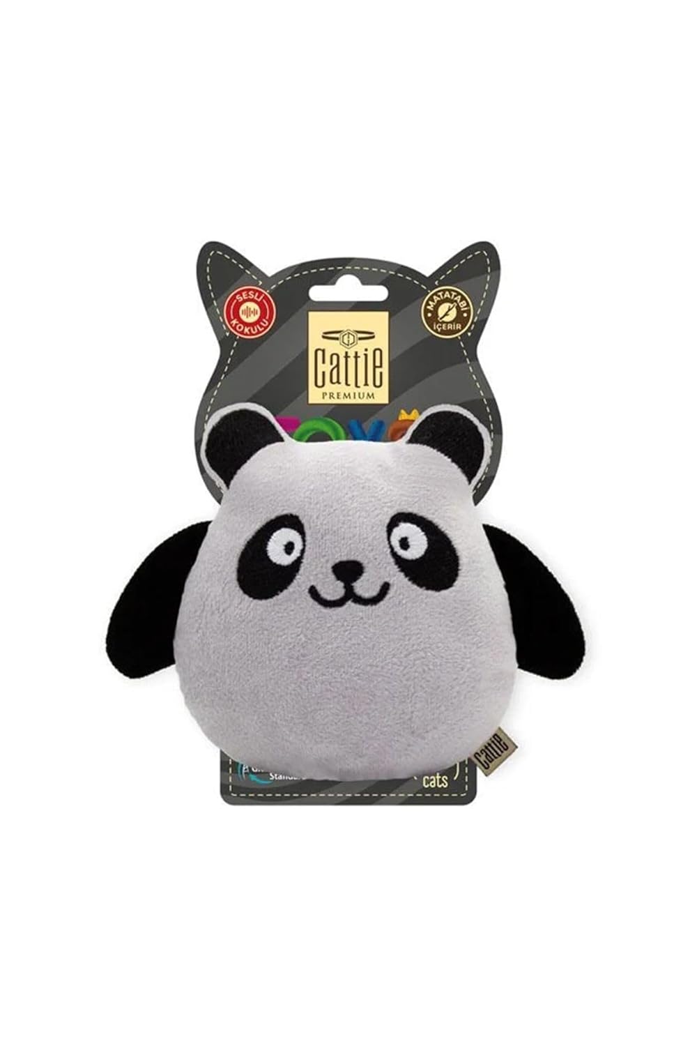Cattie Matatabi İçerikli Kedi Oyuncağı Peluş Panda 15 Cm
