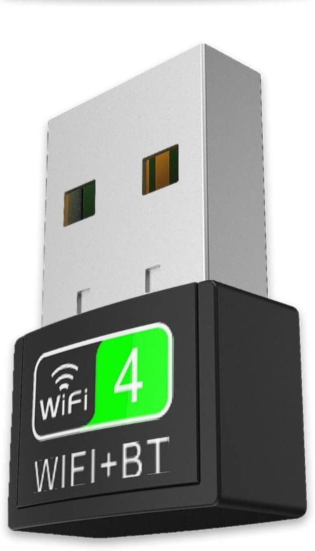 Kyrotech 2 İN1 Kablosuz BT WiFi Dongle, PC, Dizüstü, Masaüstü için Çift Bantlı Bluetooth Adaptörü, WiFi Bluetooth Dongle, 150 Mbps'ye kadar, 4,2 GHz