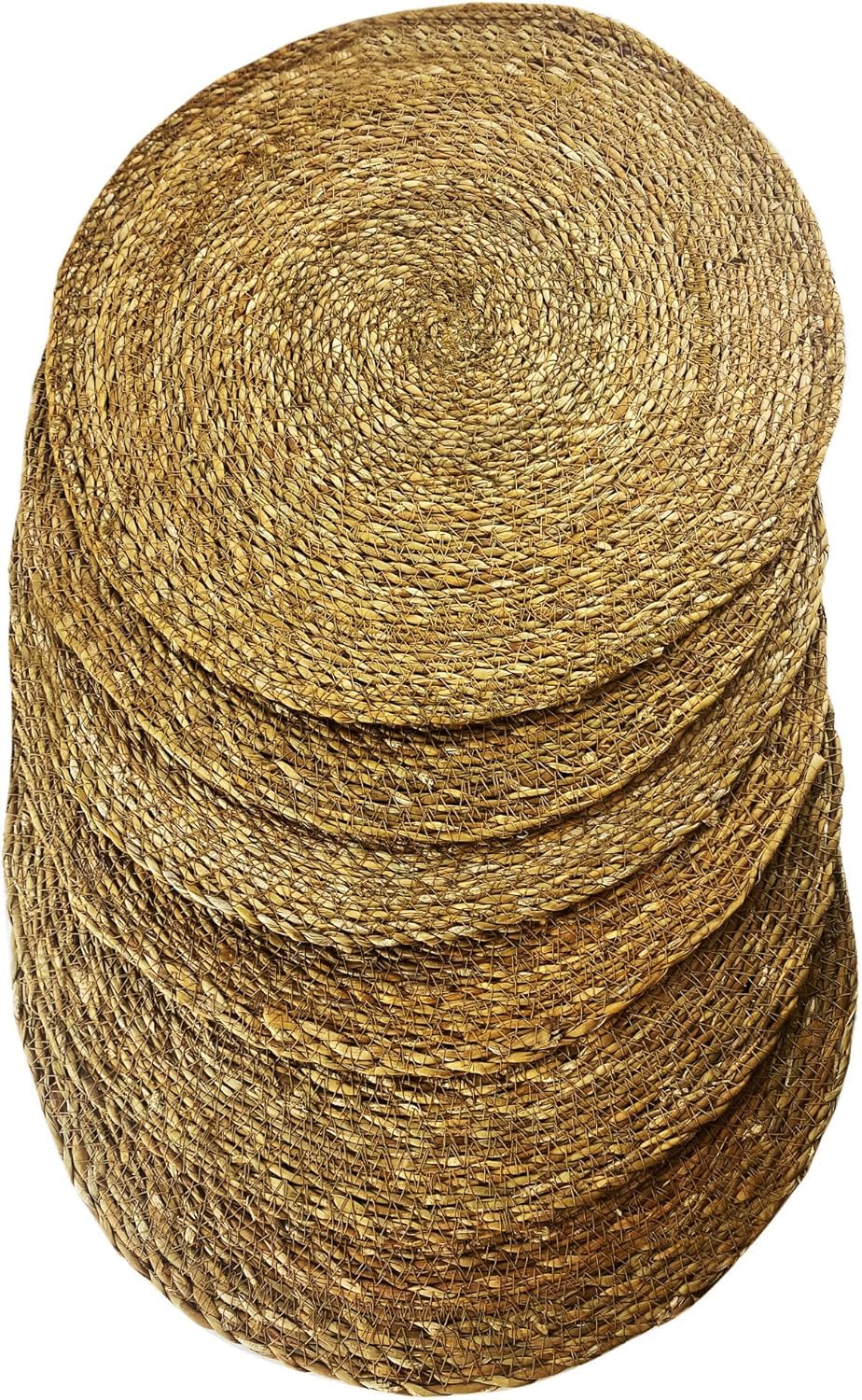 Orret Home 6 Adet Hasır Supla Seti, Amerikan Servis, Sofra Dekorasyonu ve Sunum İçin Bambu Hasır, Şık ve Çevre Dostu Masa Aksesuarı 30 Cm
