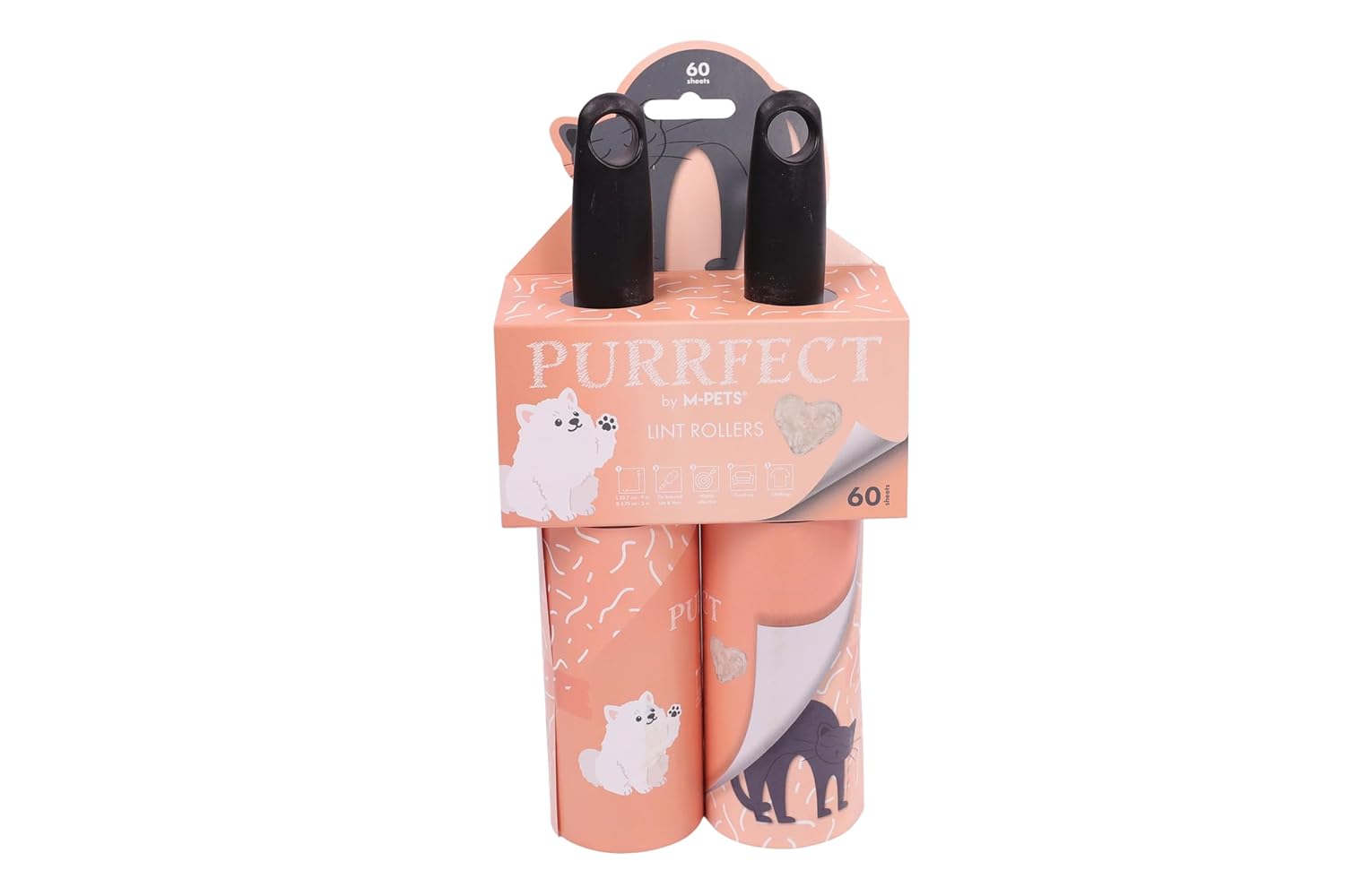 M-PETS PURRFECT TÜY TOPLAMA RULOSU 2X60 YAPRAK PİNK