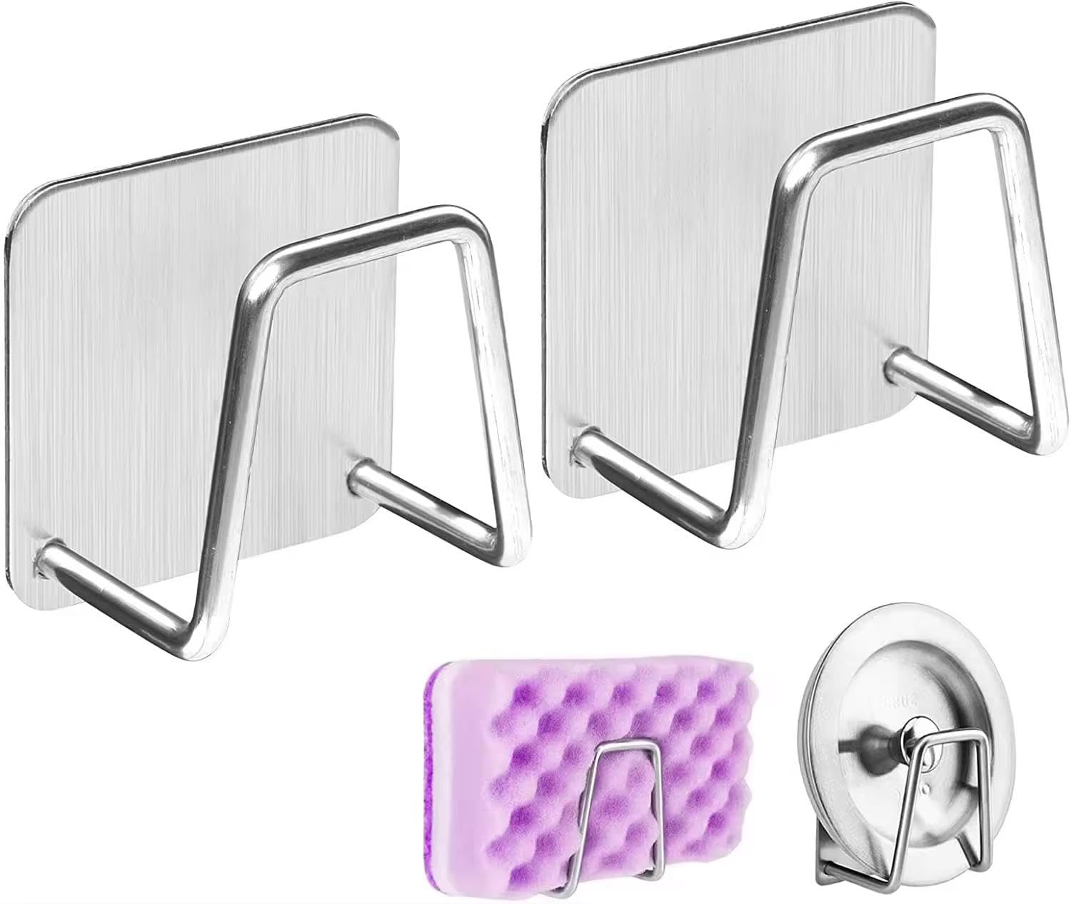 Orret Home 2 Adet Metal Bulaşık Sungeri Askısı, Eviye Lavabo İçi Bulaşık Sungeri Askısı, Çok Amaçlı Kanca, Paslanmaz Çelik, Mutfakta Düzen Sağlayıcı, Dayanıklı ve Şık Tasarım