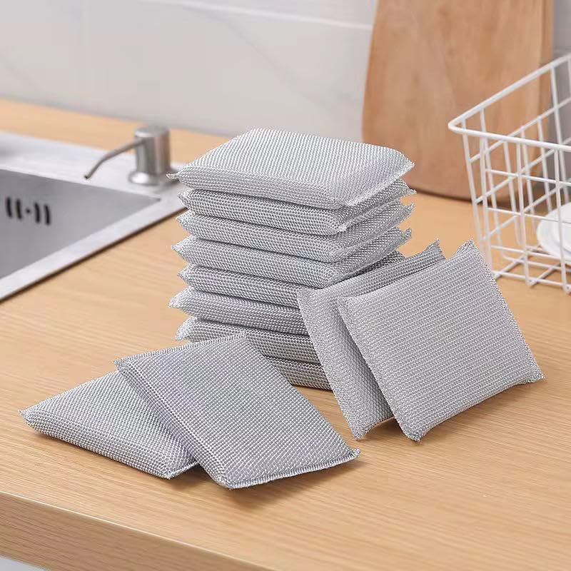 Orret Home 2 Adet Inox Bulaşık Süngeri, Çizdirmez Telli Ovma Süngeri, Paslanmaz Çelik, Mutfakta Güçlü Temizlik için Dayanıklı ve Etkili Sünger (2 Adet)