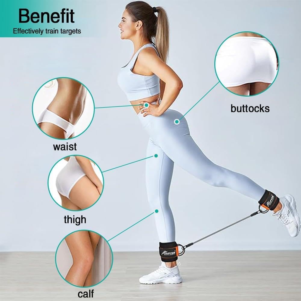 Valkyrie 6 Parça Popo Baldır Kalça Egzersiz Seti Bacak Direnç Tansiyon Lastiği Pilates Yoga Destekleyici