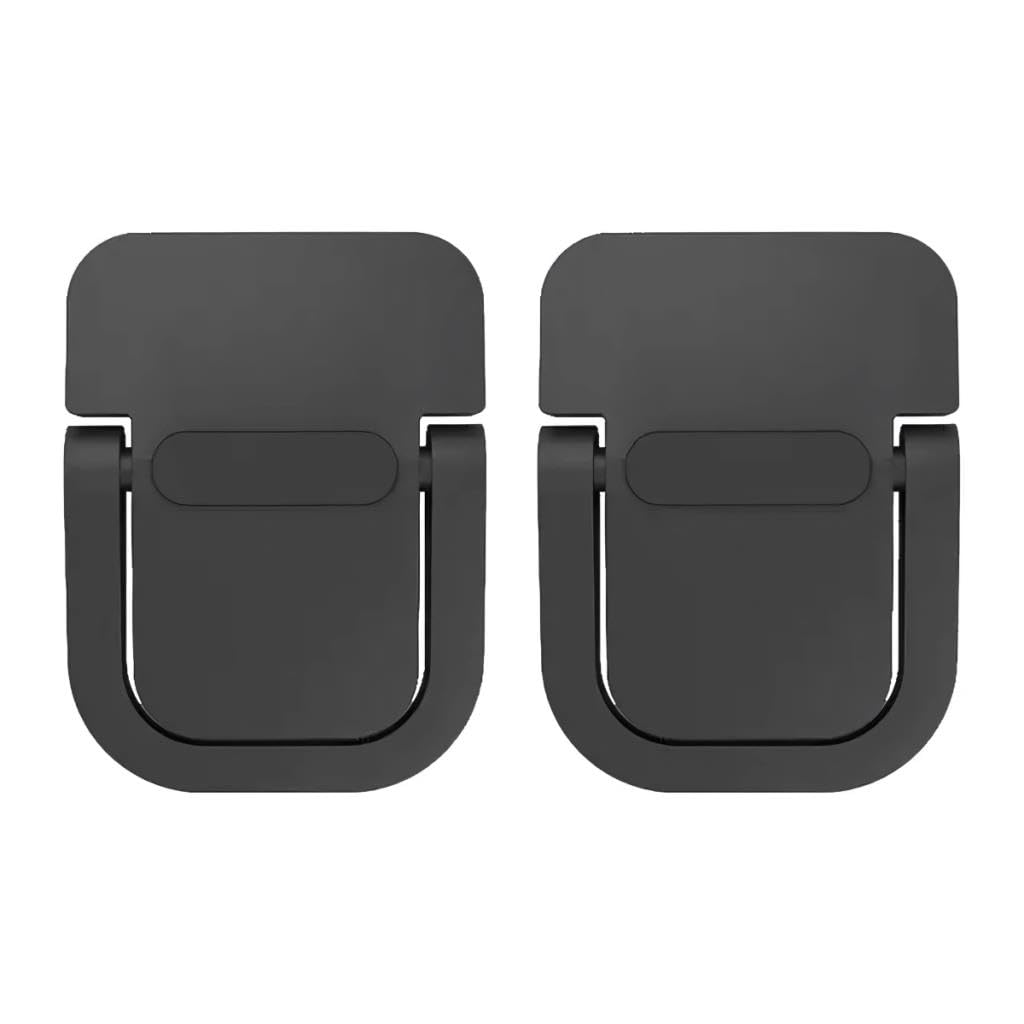 Polham Metal 2 adet 5MM 3M Yapışkanlı Katlanabilir Ultra Mini Laptop Standı,Portatif Taşınabilir Siyah