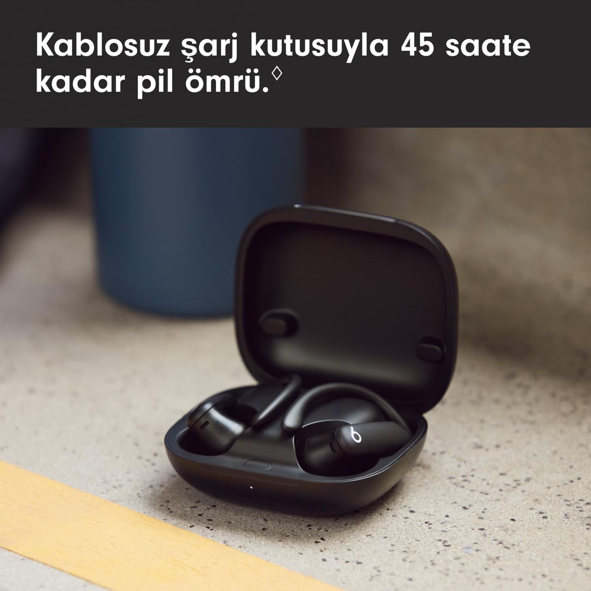 Beats Powerbeats Pro 2 Kablosuz Bluetooth Kulaklık - Gürültü Önleme, Kalp Atış Hızı Monitörü, IPX4, 45 Saate Kadar Pil Ömrü ve Kablosuz Şarj Kutusu, Apple ve Android ile uyumlu - Simsiyah
