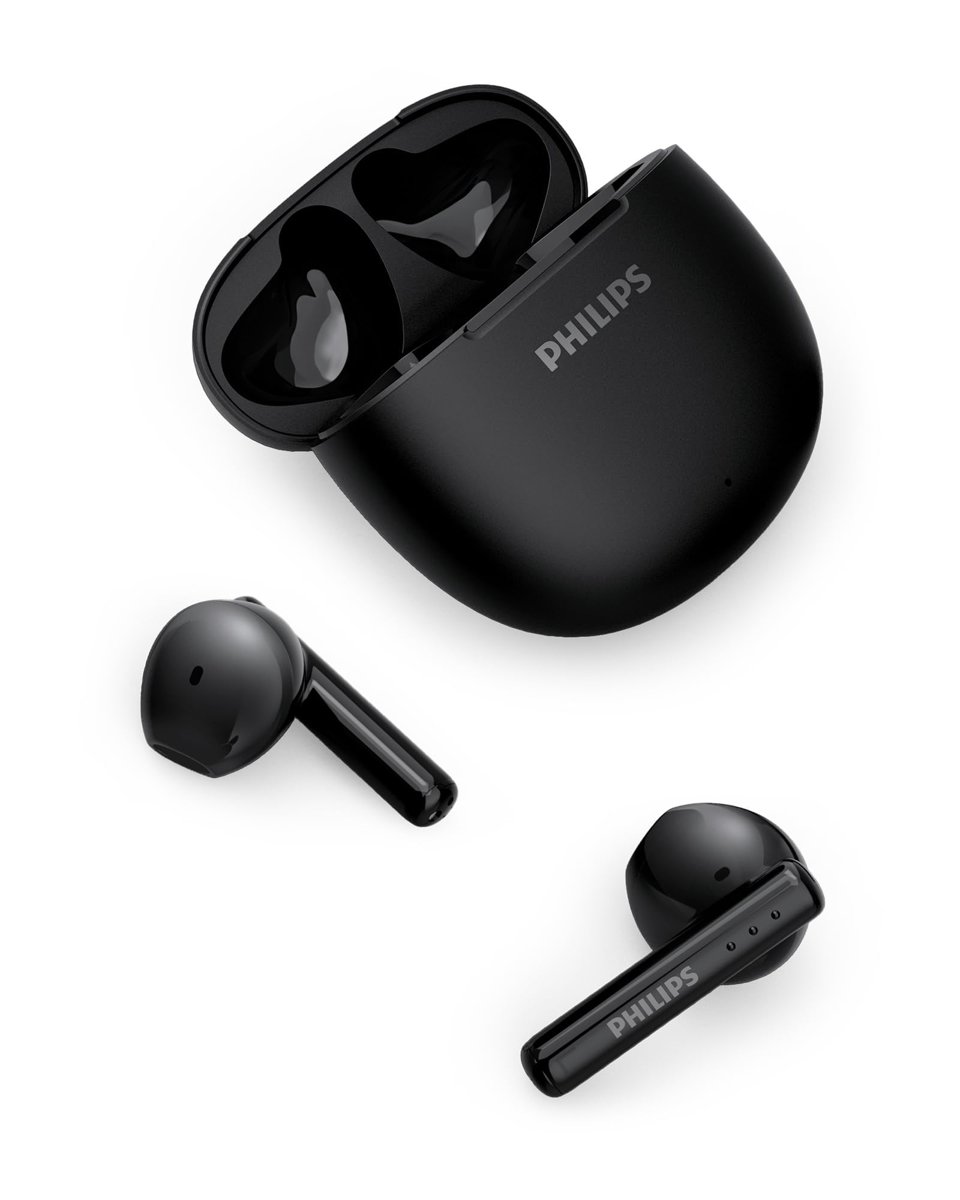 PHILIPS TAT1139 Kablosuz Kulaklıklar,Gerçek Kablosuz Kulaklıklar,13 mm Sürücülü Güçlü Bas,AI Mic ile Temizle Çağrı,26 Saatlik Pil Ömrü,Hızlı Şarj,Bluetooth v5.4,IPX4 Derecesi,Ergonomik Tasarım,Siyah