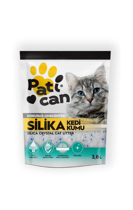 PATİCAN 5 ADET SİLİKA KRİSTAL KEDİ KUMU 3.8 LT