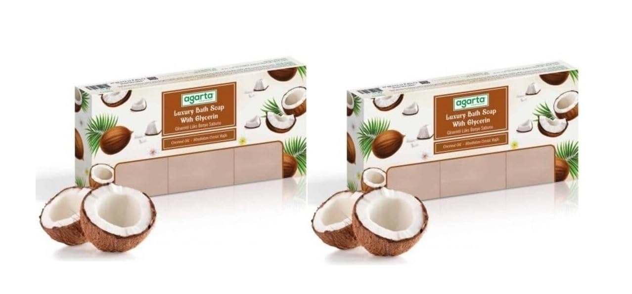 El Yapımı Doğal Banyo Sabunu Hindistan Cevizi 3 * 150 gr x 2 Adet (Toplam 6 Adet)