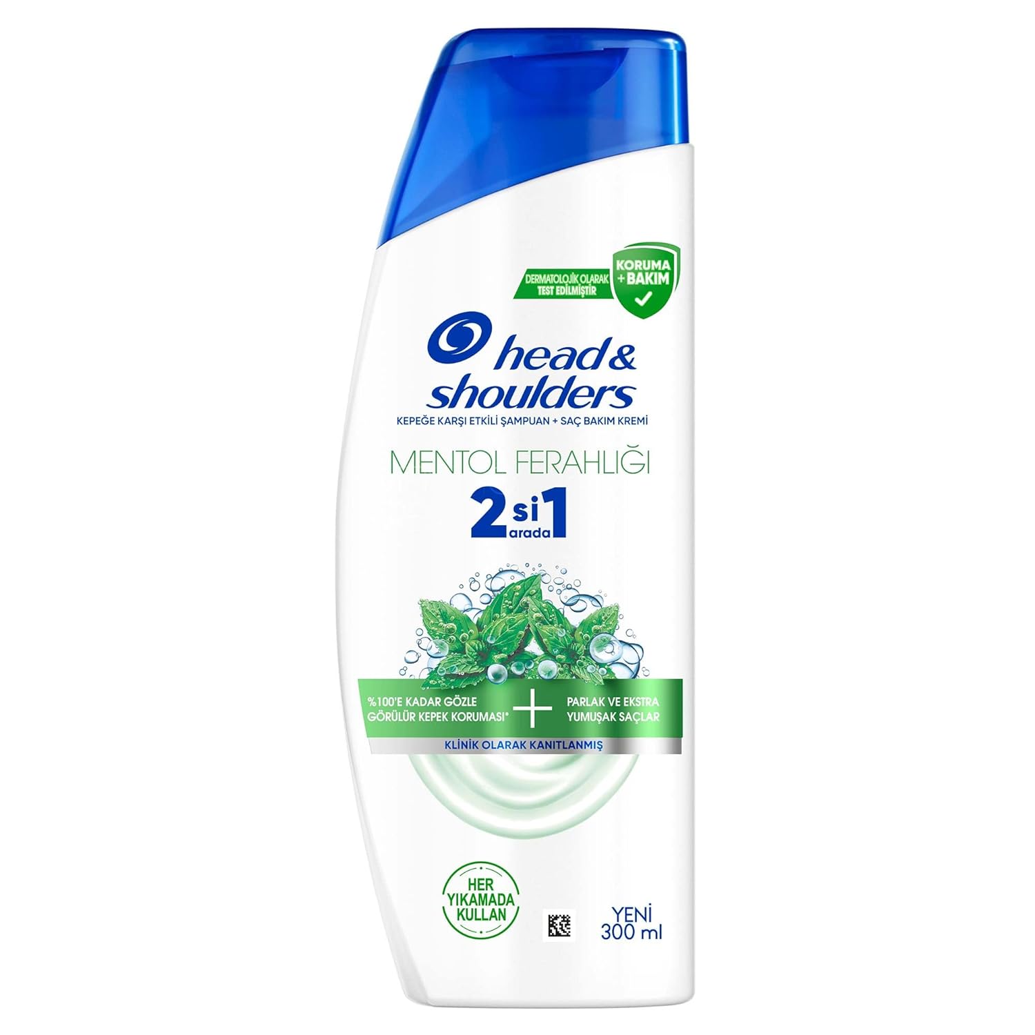 Head & Shoulders Mentol Ferahlığı 2'si 1 Arada Kepeğe Karşı Etkili Şampuan 300ml
