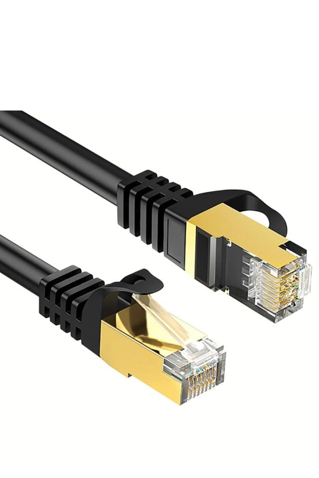 Cat7 Lan Internet Data Modem Kablosu (Cat 7 Ethernet Modem Rj45 Uçlu Jacklı Network Adsl) (3 METRE)