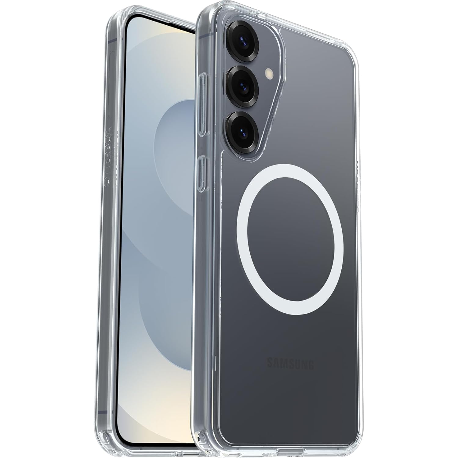 OtterBox Symmetry Serisi Şeffaf Kılıf Samsung Galaxy S25+ için Mıknatıslı, Darbeye Dayanıklı, Düşmeye Dayanıklı, Koruyucu İnce Kılıf, Askeri Standartlara Göre 3 Kat Test Edildi, Şeffaf