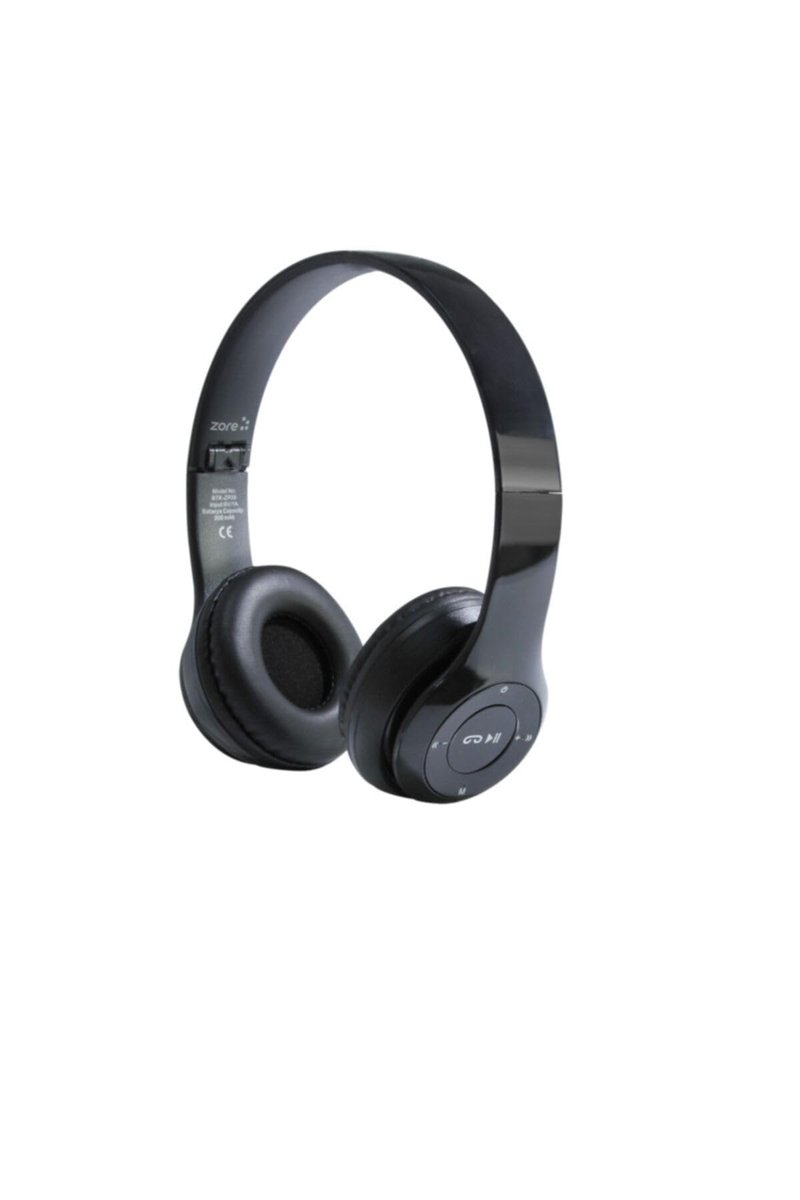 Teknosepetim Btk-Zr56 Bluetooth 5.0 Fm Radyo Hafıza Kartı Desteği Kablosuz Kulaküstü Kulaklık Siyah Genç