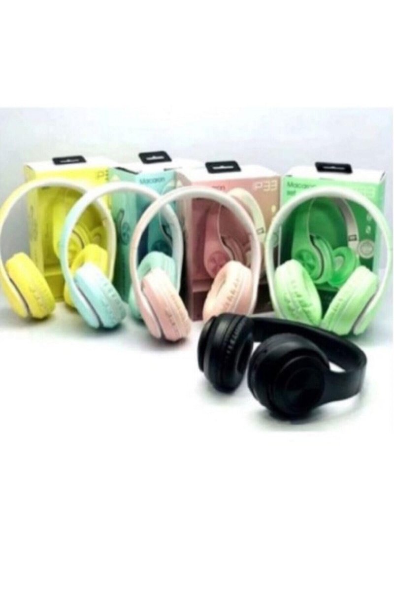 Teknosepetim Unisex Mavi Macaron Set Bluetooth Kablosuz Stereo Kulaklık