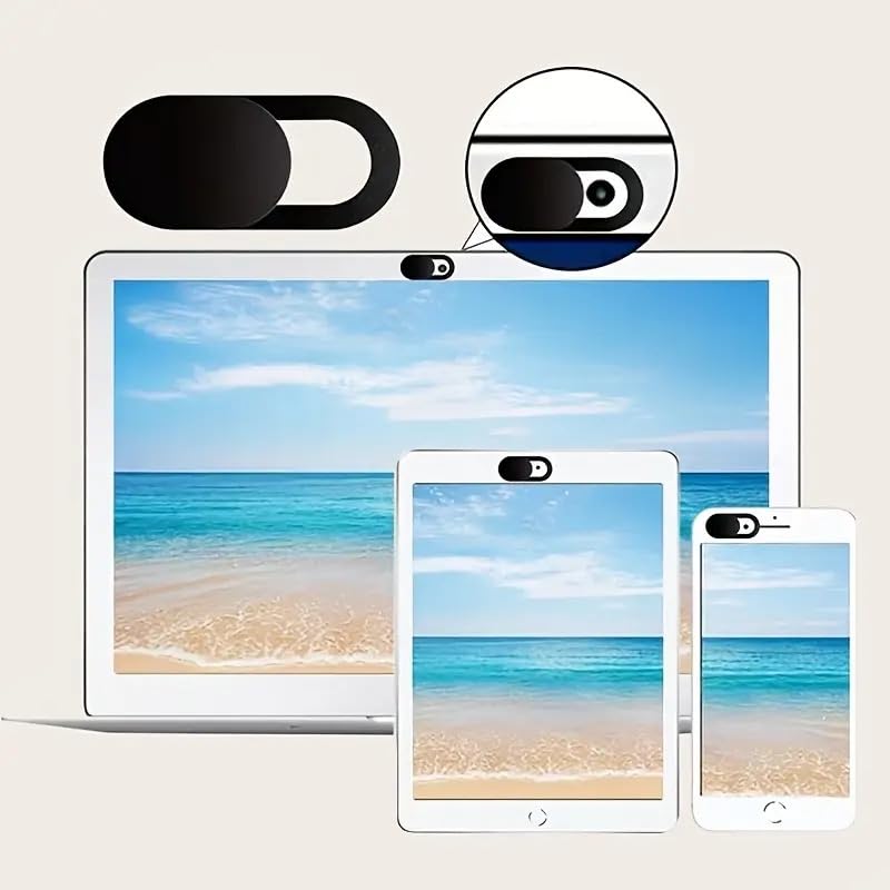 Onomo Webcam Gizlilik Kapağı, 5'li Set, Dizüstü Bilgisayar Tablet ve Telefon için Kamera Koruyucu (Siyah)