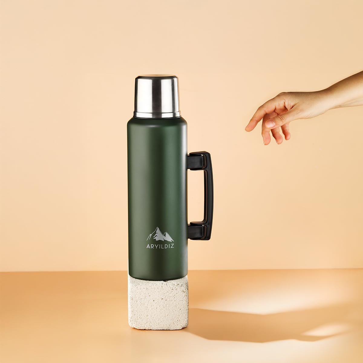 Ar Yıldız Nature Camp Taşınabilir Termos Yeşil 1 Litre