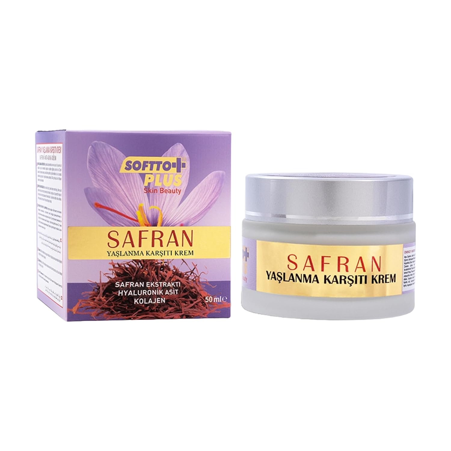 SOFTTO PLUS SAFRAN YAŞLANMA KARŞITI CİLT KREM 50ML